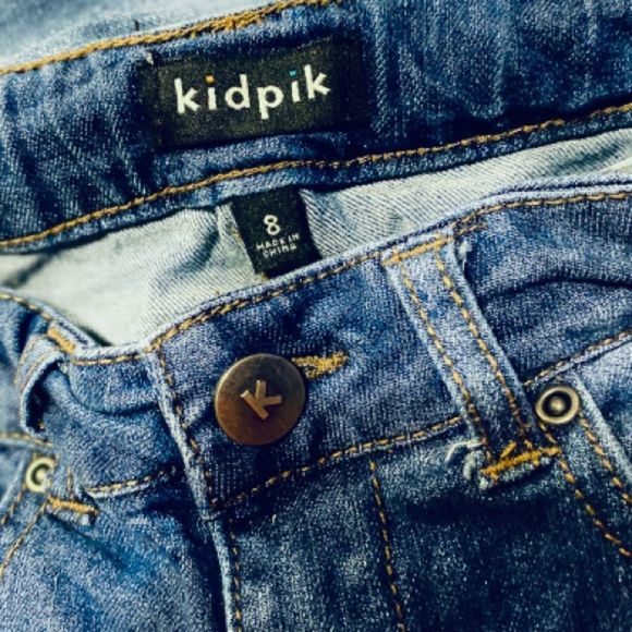 KIDPIK Jeans | Distressed & Reinforced Knees | Youth Girls | Size 8 - Picture 2 of 7